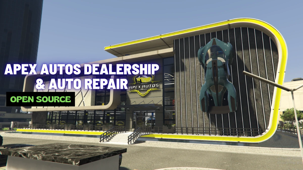 Apex Autos Dealership & Auto Repair MLO FiveM | Luxury Car Showroom & Mechanic Shop | Open Source